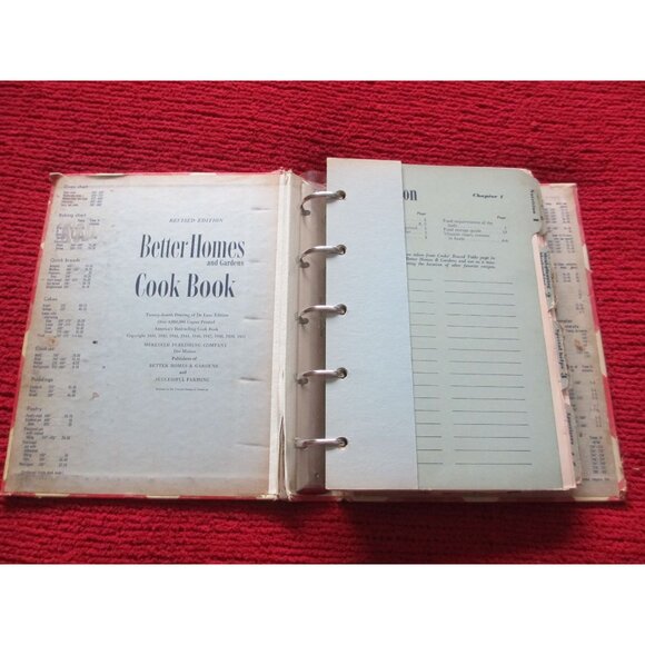 Better Homes And Gardens Cook Book Vintage 1951 Red Gingham Hardcover Binder Sty - Picture 9 of 9